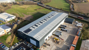 manufacturing business with commercial solar power installation