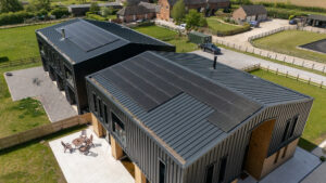 solar panel installation on a barn conversion